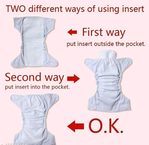 YOURCULL Washable Baby Diaper Premium Cloth Diaper Reusable, Adjustable Size, Waterproof, Pocket Cloth Diaper Nappie (Without Insert) (Pack of 6) - Adjustable, Multicolor, Pack of 6